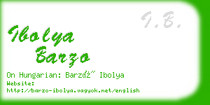 ibolya barzo business card